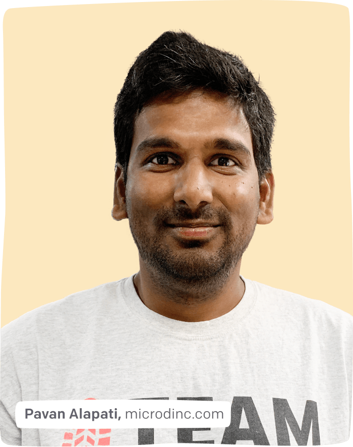 Pavan Alapati, microdinc.com